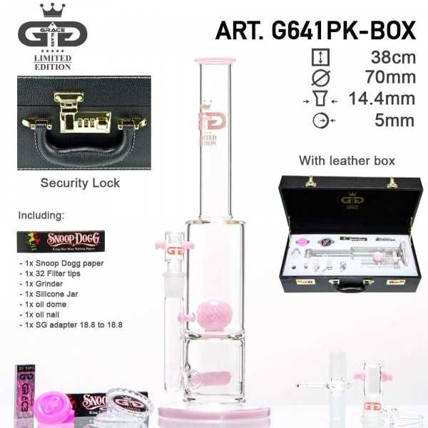 Bong em Caixa Grace Glass Kit Edição Limitada Toxic Shroomz