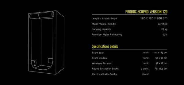 EcoPro 120 120x120x200cm (HighPro) - Image 3