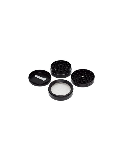 Grinder Aluminio Leaf Bling Bling Black, 4 Partes, 50mm - Image 2
