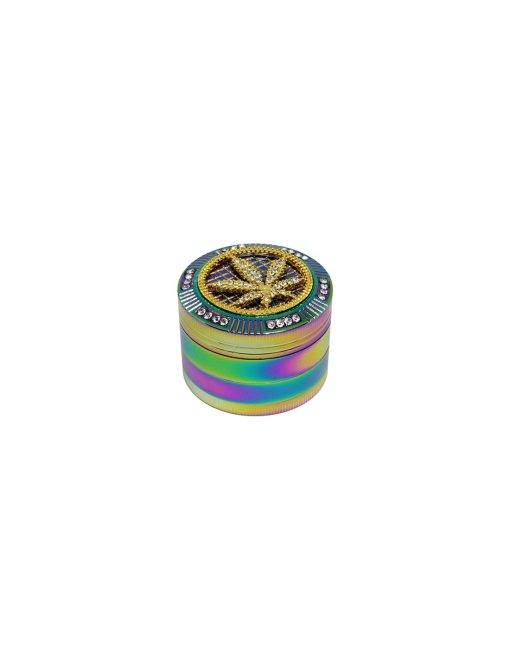 Grinder Aluminio Leaf Bling Bling Rainbow, 4 Partes, 50mm
