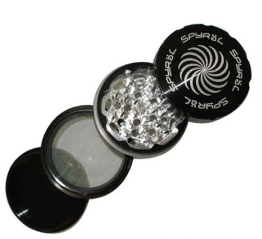 Grinder Spyral 4 partes 43 x 40 mm Preto