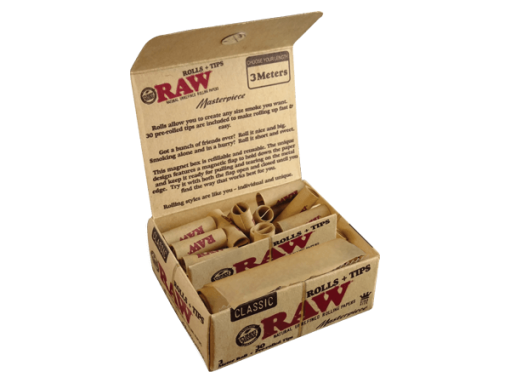 RAW Masterpiece 3m Classic Rolo + Filtros Pré Enrolados