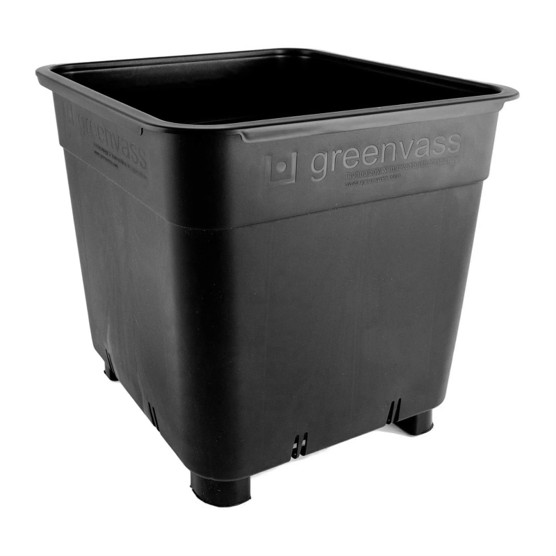 Vaso Quadrado Preto Elevado 25L Eco