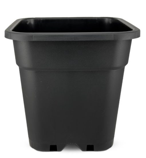 Vaso Quadrado Preto 11L 24x24x28cm Eco (Thor)