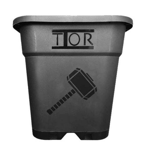 Vaso Quadrado Preto 11L 24x24x28cm Eco (Thor)