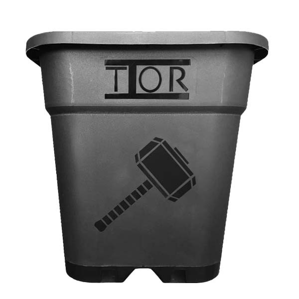 Vaso Quadrado Preto 11L 24x24x28cm Eco (Thor)