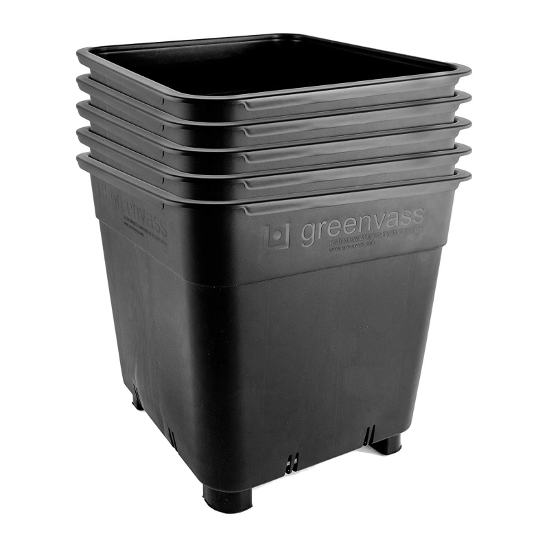 Alternative view of Vaso Quadrado Preto Elevado 25L Eco