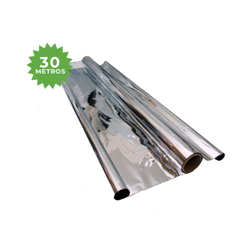 Rolo Plástico Refletor Mylar 50 Micras 1,40m (30 Metros)