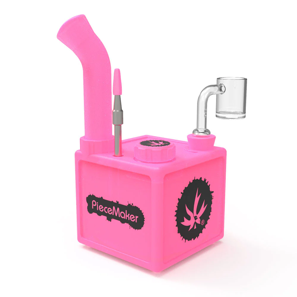 Bong de Silicone Kube Rosa (PieceMaker)