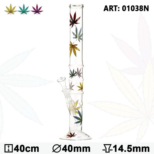 Bong de Vidro Multi Leaf - 01038N