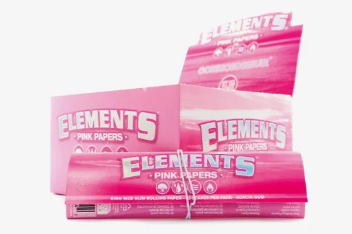 Mortalhas Connoisseur King Size Slim + Filtros Pink (Elements)