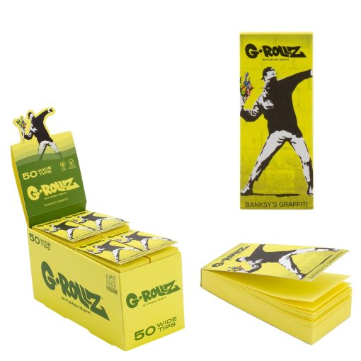 Filtros Wide Banky's Graffiti "Flower Thrower" Yellow (G-ROLLZ) - Image 2