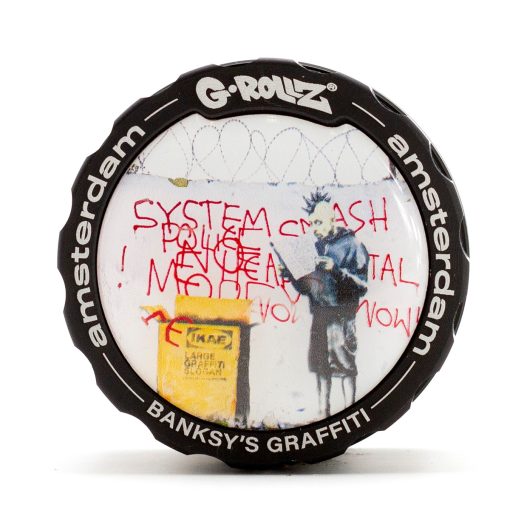 Grinder Alumínio 4 Partes Banksy’s Graffiti “IEAK Punk” (G-Rollz) - Image 2
