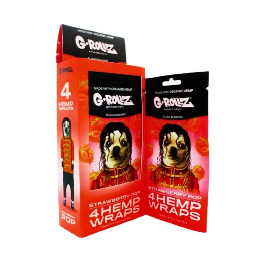 Blunt Strawberry Flavored Hemp "Strawberry Pop" 4 Un (G-ROLLZ)