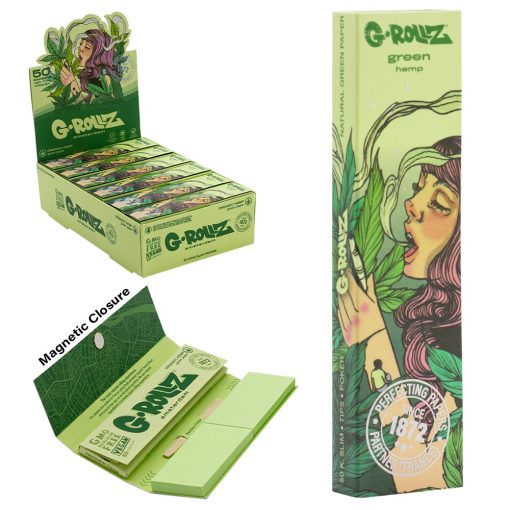Mortalhas KS Slim Mushroom Lady Organic Green c/ Filtros (G-ROLLZ)