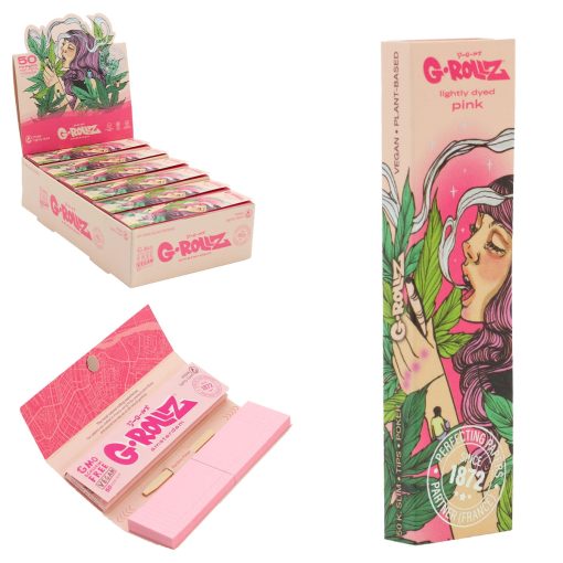 Mortalhas KS Slim Mushroom Lady Pink c/ Filtros (G-ROLLZ) - Image 3