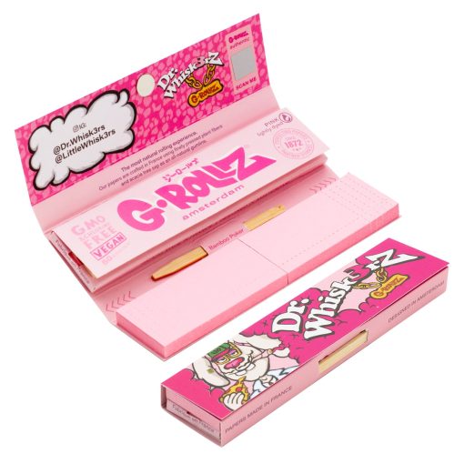 Mortalhas KS Slim Dr Whiskerz Lightly Dyed Pink  c/ Filtros (G-ROLLZ)