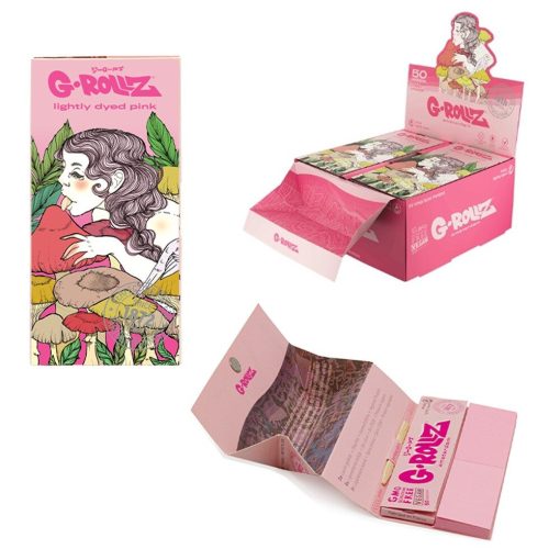 Mortalhas KS Slim Mushroom Lady Pink c/Filtros e Tray (G-ROLLZ)