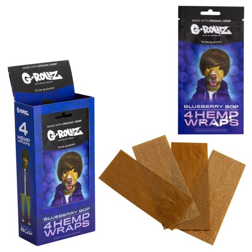 Blunt Blueberry Flavored Hemp "Blueberry Bop" 4 Un (G-ROLLZ)