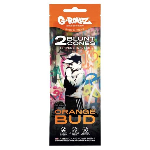 Blunt Cones Banksy´s Graffiti "Orange Bud" Terpene Infused 2 uni (G-ROLLZ) - Image 2