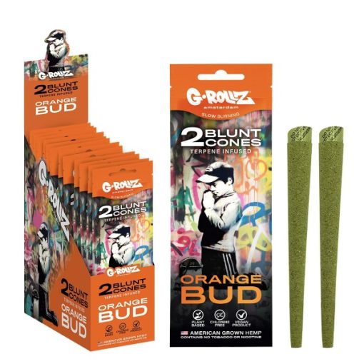 Blunt Cones Banksy´s Graffiti "Orange Bud" Terpene Infused 2 uni (G-ROLLZ)