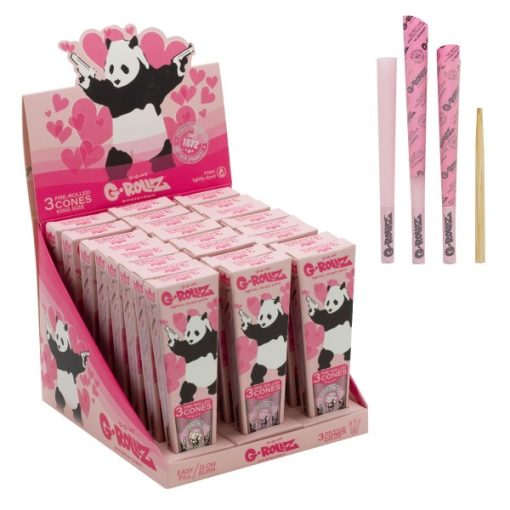 Cone Pré Enrolado Panda Thug For Life Pink 3 KS Pack (G-ROLLZ)