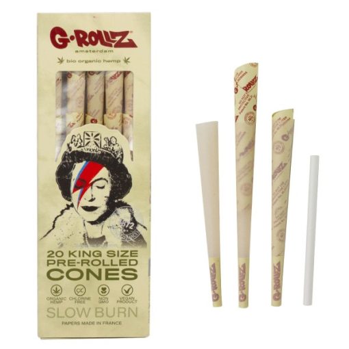 Cone Pré Enrolado Banksy Graffiti "Lizzie Stardust" Organic Hemp (20uni) (G-ROLLZ)
