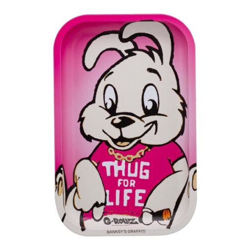 Bandeja de Metal Banksy's "Thug For Life" 17,5x27,5cm (G-ROLLZ)
