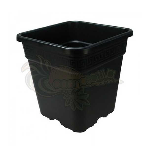 Vaso Quadrado Preto 11L 24x24x28cm (Pure Factory)