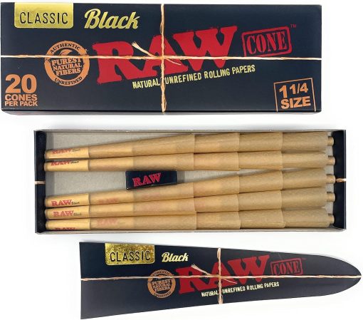 Cone Black 1/4 20 Pack (RAW)