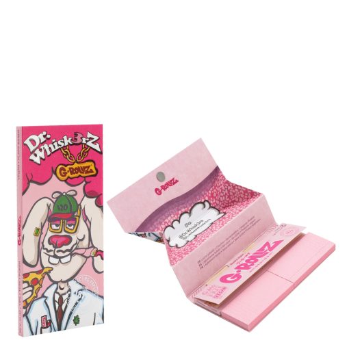 Mortalhas KS Slim Dr Whiskerz Lightly Dyed Pink  c/ Filtros e Tray (G-ROLLZ) - Image 2