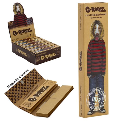 Mortalhas KS Slim Pets Rock Grunge Unbleached c/filtros (G-ROLLZ)