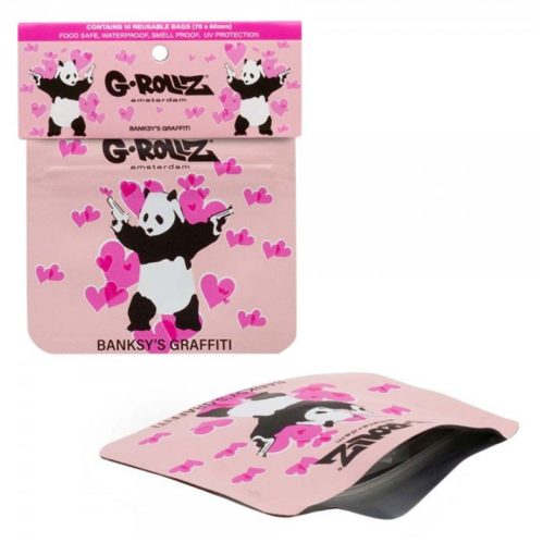 Saco Hermético "Panda Gunnin Pink" 65x85mm 10 unidades (G-ROLLZ)
