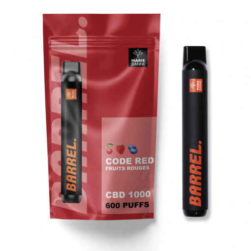 Vaporizador Descartável Code Red 600 puffs- Barrel CBD