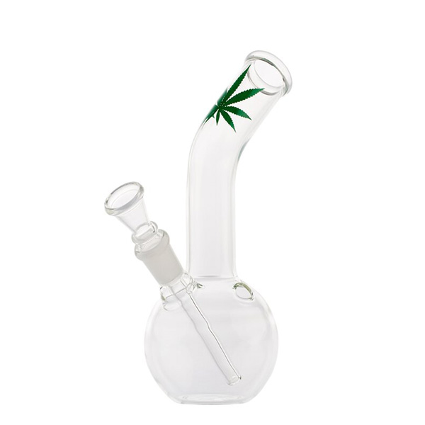 Bong Vidro Curvo Leaf 16 cm