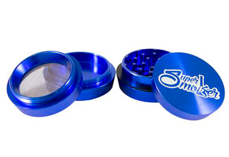 Alternative view of Grinder Aluminio 4p Super Smoker Tulum 50mm Azul