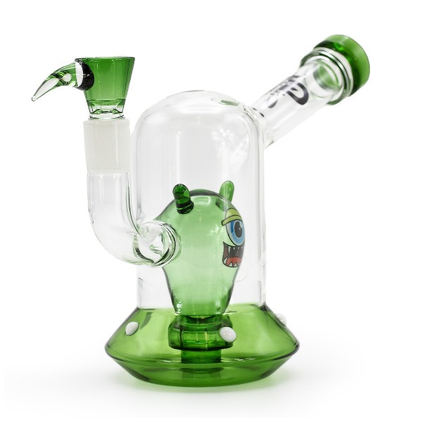 Alternative view of Bong Grace Glass Spaceship Alien Bong (Green)