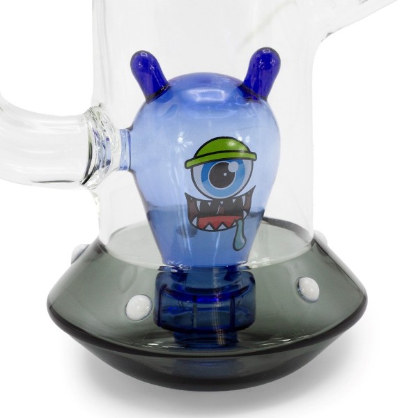 Alternative view of Bong Grace Glass Spaceship Alien Bong (Blue)