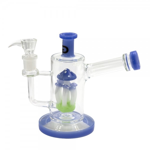 Bong Vidro Blue Mushroom C/ Percolador H: 19 cm Ø: 65 mm SG: 18.8 mm G1BL 5 Bong Vidro Blue Mushroom C/ Percolador H: 19 cm Ø: 65 mm SG: 18.8 mm G1BL - Image 3