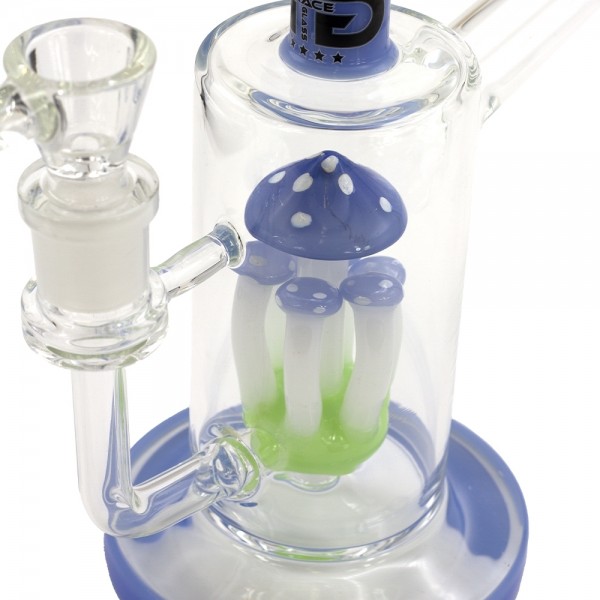 Bong Vidro Blue Mushroom C/ Percolador H: 19 cm Ø: 65 mm SG: 18.8 mm G1BL 4 Bong Vidro Blue Mushroom C/ Percolador H: 19 cm Ø: 65 mm SG: 18.8 mm G1BL - Image 2