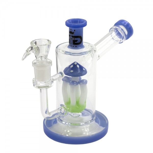 Bong Vidro Blue Mushroom C/ Percolador H: 19 cm Ø: 65 mm SG: 18.8 mm G1BL 3 Bong Vidro Blue Mushroom C/ Percolador H: 19 cm Ø: 65 mm SG: 18.8 mm G1BL