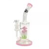Bong de Vidro Pink Mushroom c/ Percolador H: 36 cm Ø: 65 mm Sg: 18.8 mm G2UPK 1
