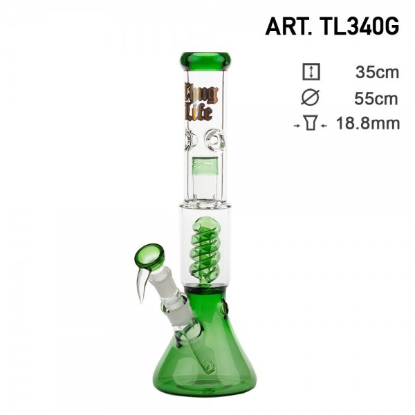 Bong Thug Life / OG Series V2 Green H: 35 cm  Ø 55 mm 18.8 mm  TL340G