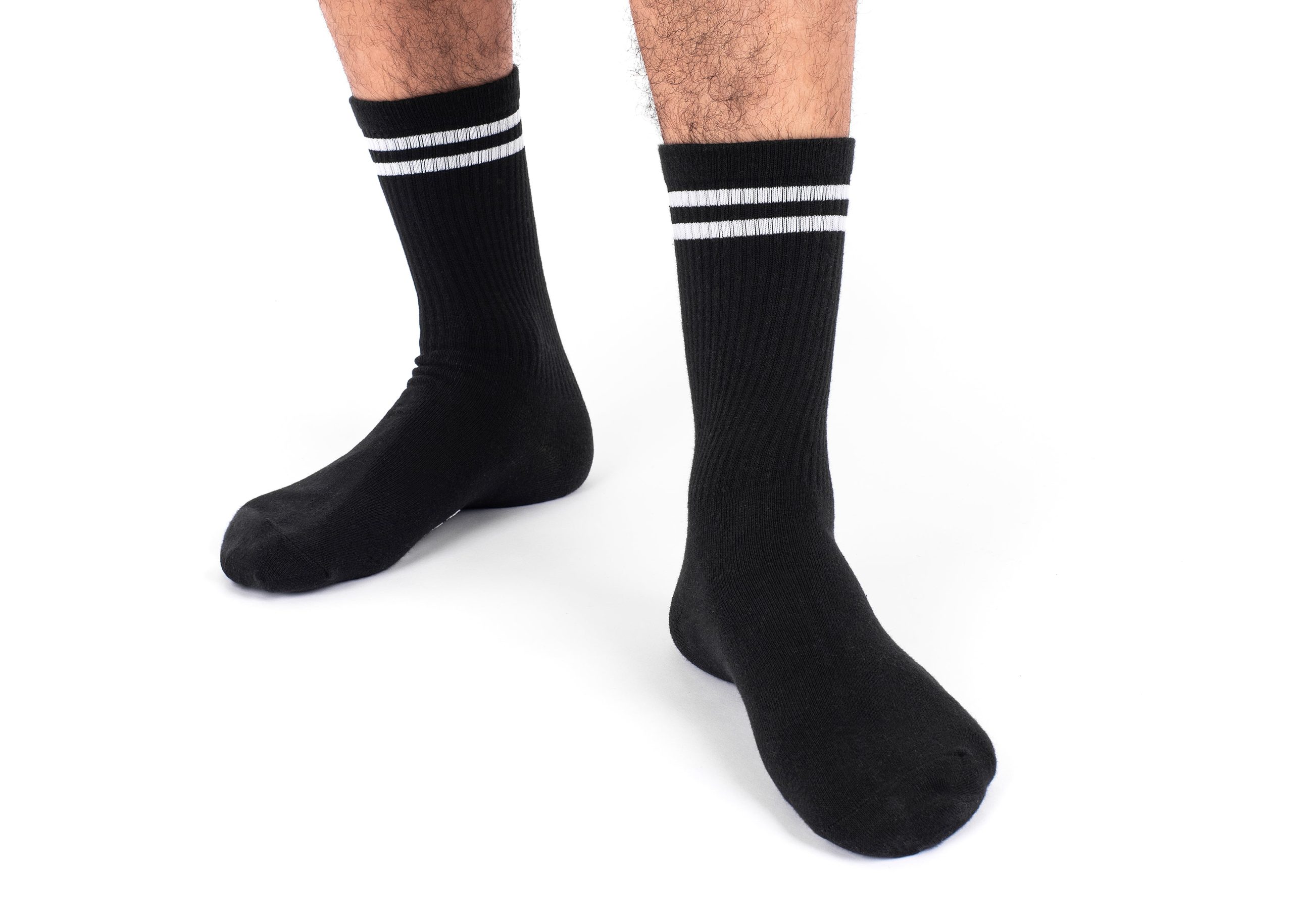 Striped Hemp Socks 9 Striped Hemp Socks in Black