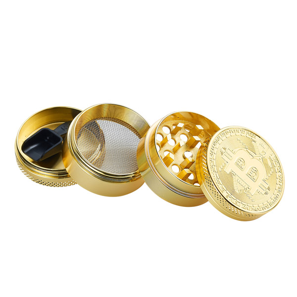 Alternative view of Grinder 4P Metal Bitcoin 40 mm