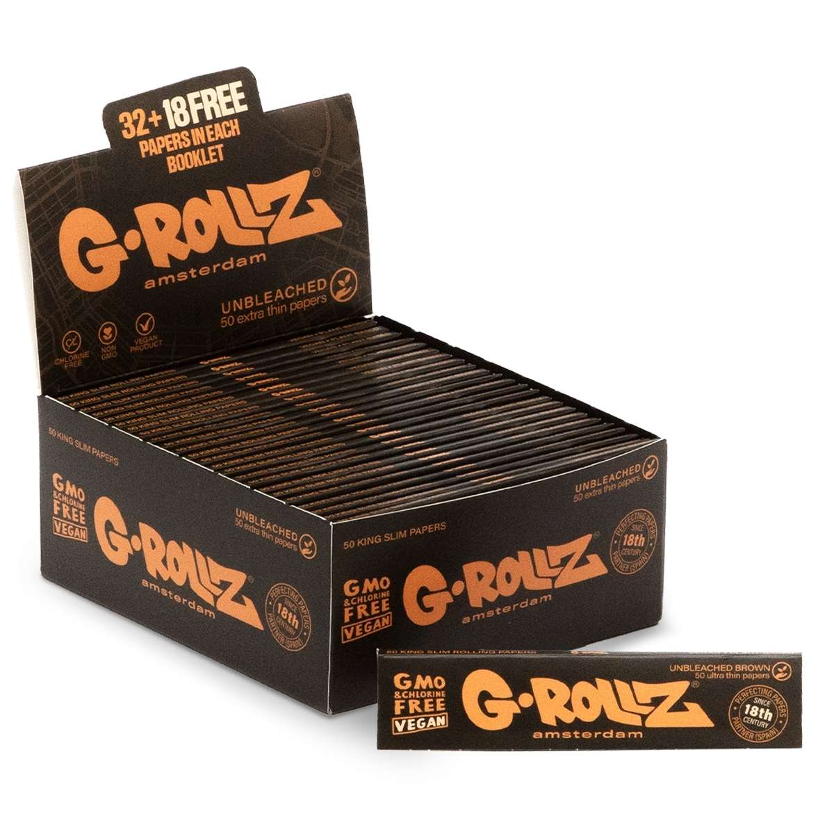 Mortalhas G-Rollz Unbleached Extra Thin KS Slim