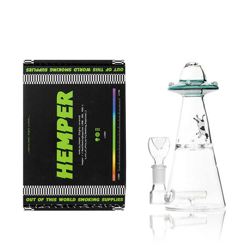 Alternative view of Bong de Vidro Hemper UFO Vortex Turquesa 18 cm