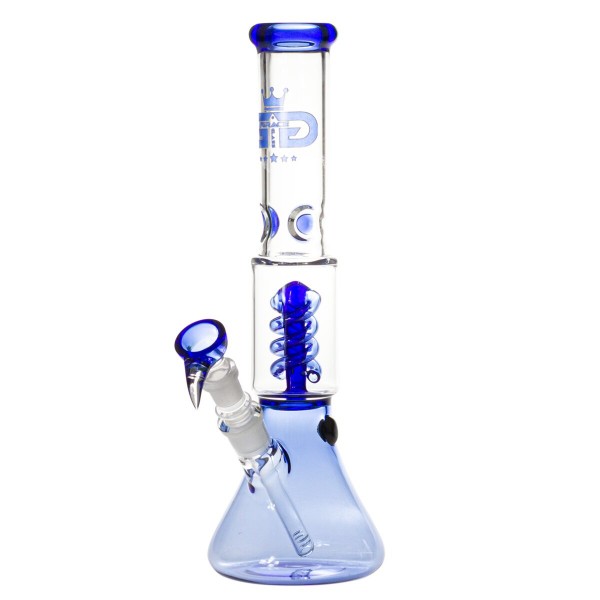 Bong de vidro Grace Glass Percolador Espiral 34.5 cm SG: 18.8 mm 5 mm  AZUL G2001BL