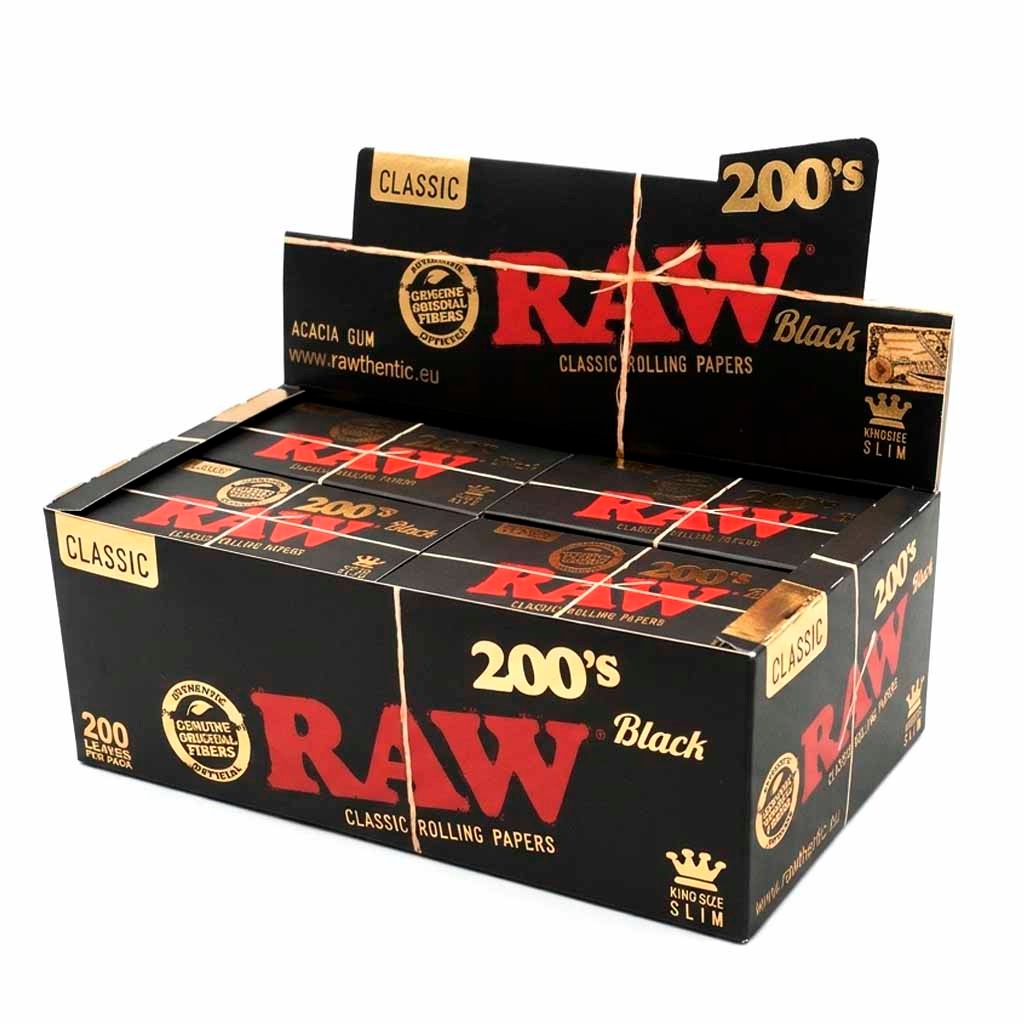 RAW 200’s King Size Slim Black